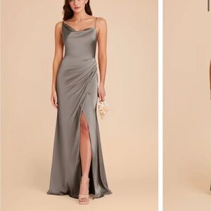 Birdy Grey Jennifer Maxi Dress in Matte Satin Quartz